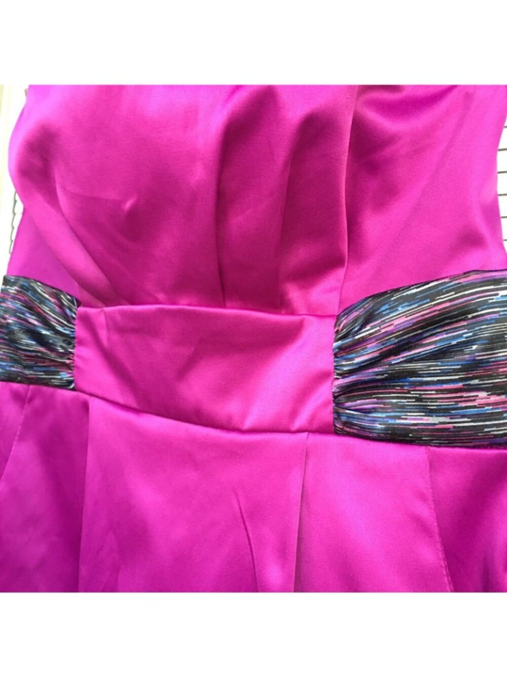 Akira Chicago Strapless Mini Dress Size M Fuchsia Purple Prom Sexy Club Stretchy - Picture 11 of 11